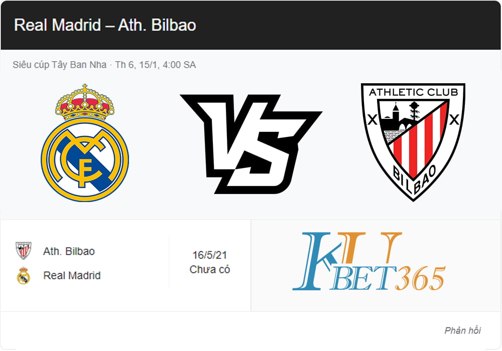 soi kèo Real Madrid vs Athletic Bilbao